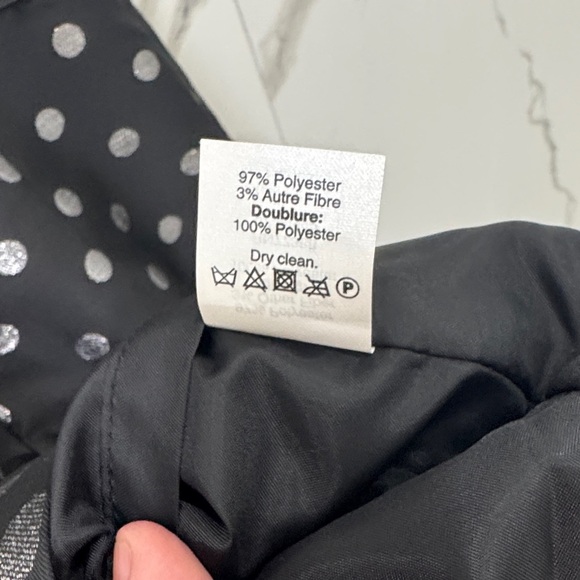 J. Crew NWT Black and Gray Polka Dot Mini Dress - Picture 7 of 7